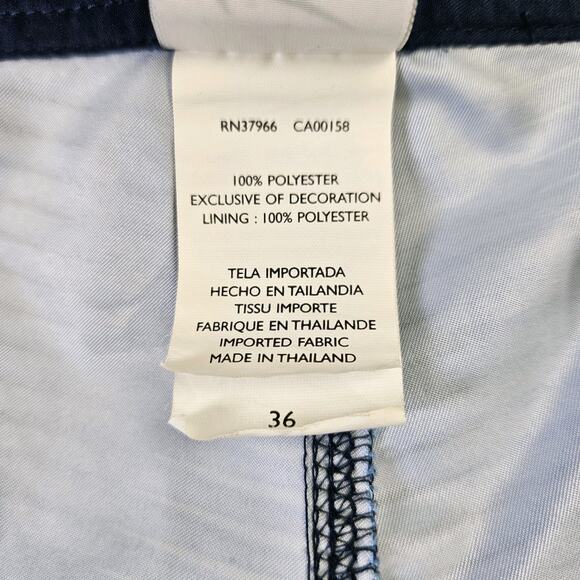 Nike Board Shorts Men's 36 Surf Swimming Trunks Stretch Blue Striped Unlined - Picture 3 of 9